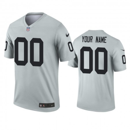 Miesten Las Vegas Raiders NFL Pelipaita Custom Silver Inverted Legend